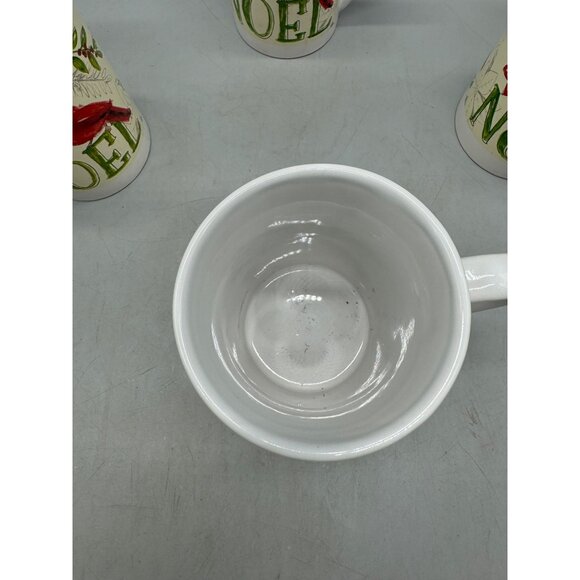 Set Of 4 Noel Cardinal Christmas Mugs royal norfolk coffee coco cup white READ - Picture 5 of 10